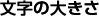 文字の大きさ